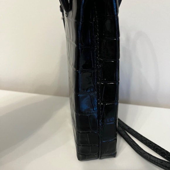 Balenciaga Croc-embossed Leather Phone Holder - Picture 4 of 5